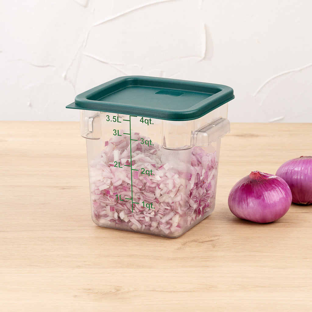 Met Lux Square Green Plastic Food Storage Container Lid - Fits 2 and 4 qt - 1 count box