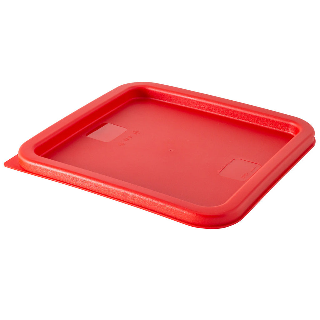 Met Lux Square Red Plastic Food Storage Container Lid - Fits 6 and 8 qt - 1 count box