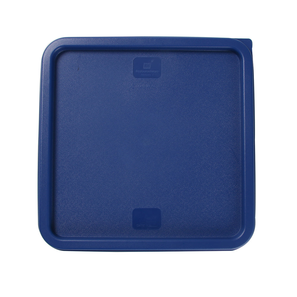 Met Lux Square Blue Plastic Food Storage Container Lid - Fits 12, 18 and 22 qt - 1 count box