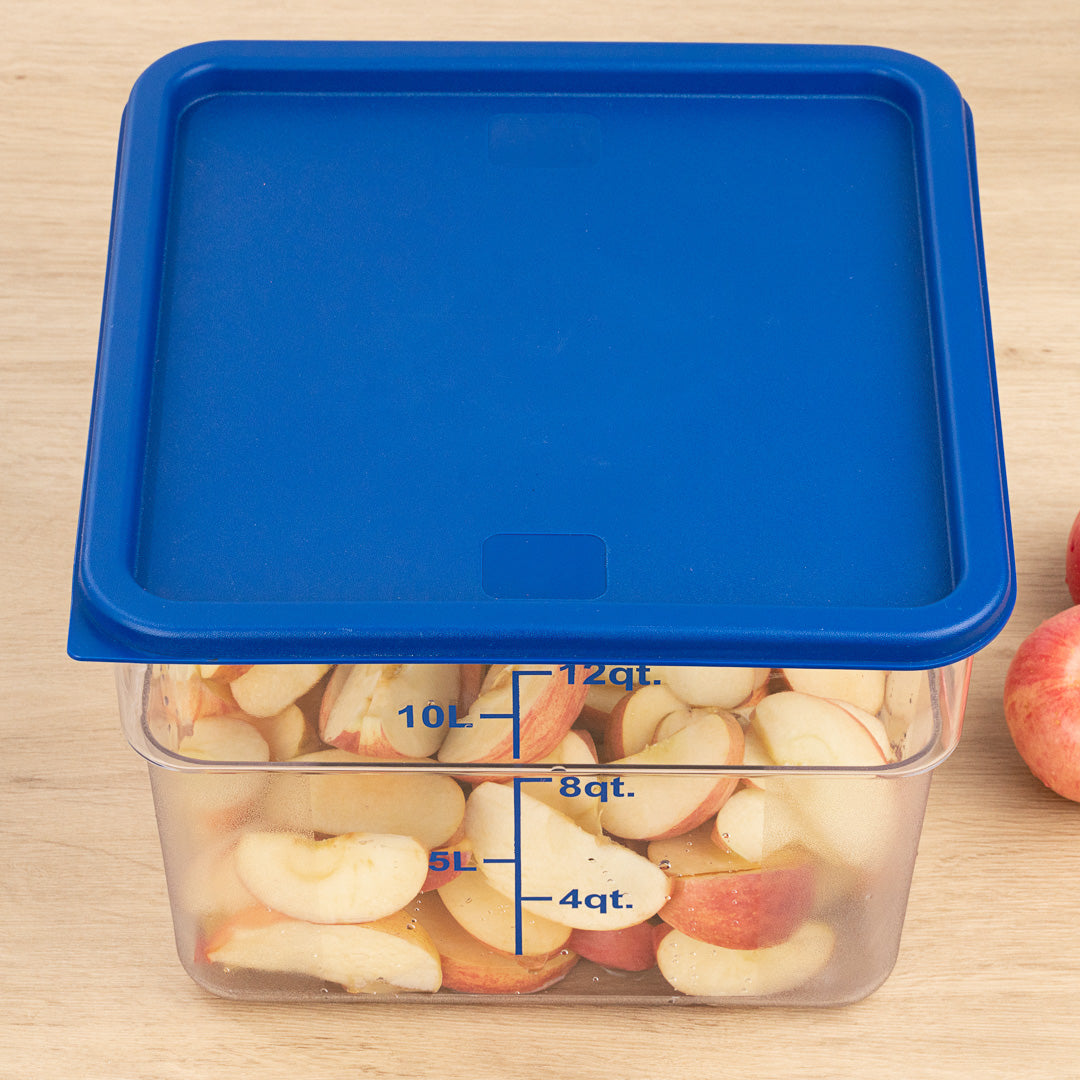 Met Lux Square Blue Plastic Food Storage Container Lid - Fits 12, 18 and 22 qt - 1 count box