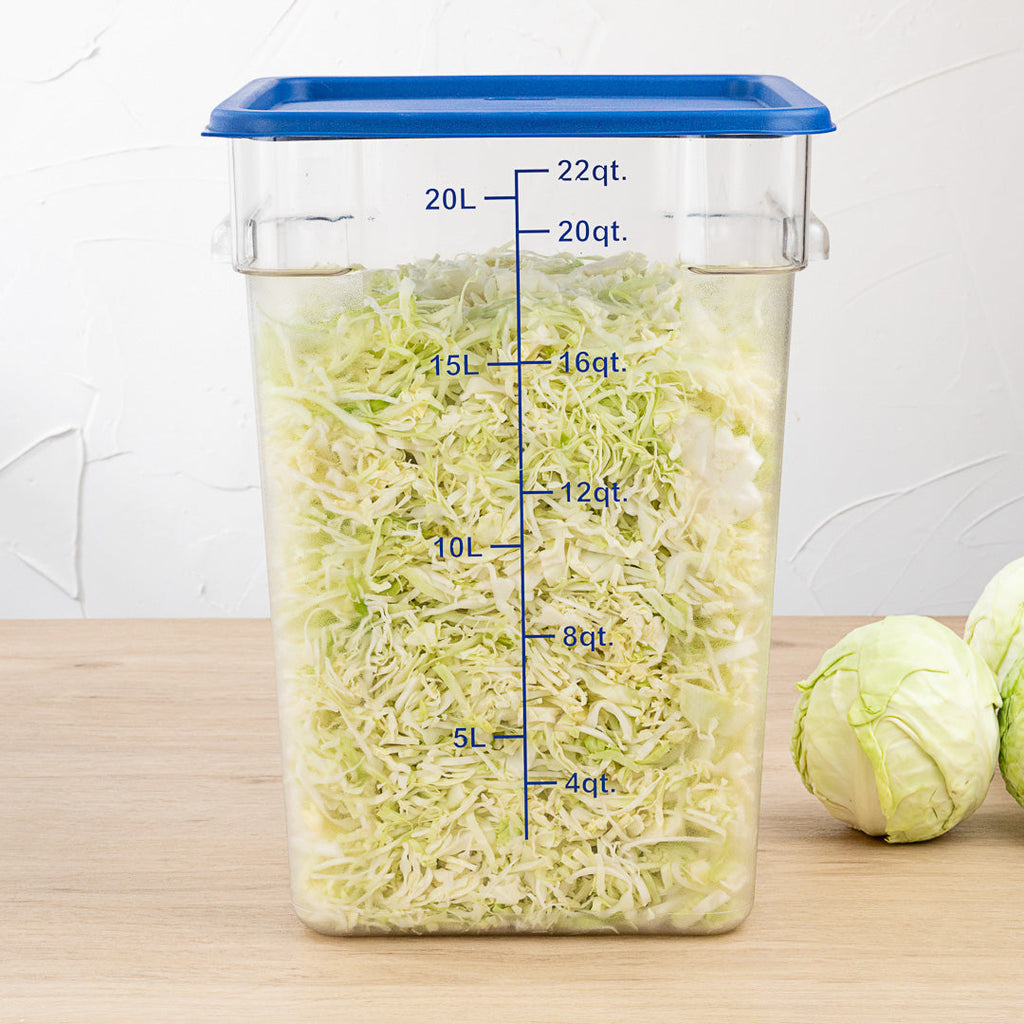 Met Lux Square Blue Plastic Food Storage Container Lid - Fits 12, 18 and 22 qt - 1 count box