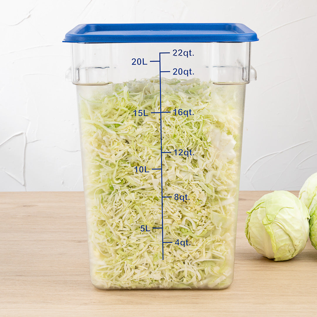 Met Lux Square Blue Plastic Food Storage Container Lid - Fits 12, 18 and 22 qt - 1 count box