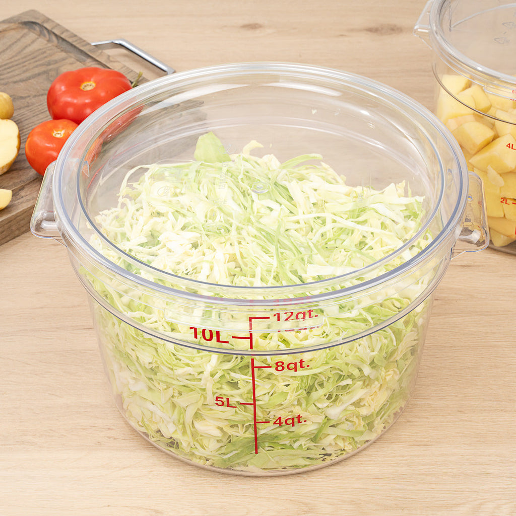 Met Lux Round Clear Plastic Food Storage Container Lid - Fits 12, 18 and 22 qt - 1 count box