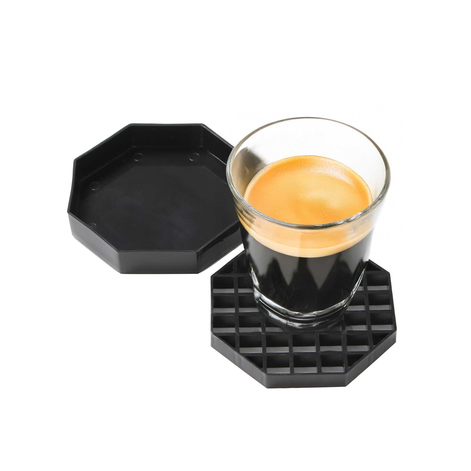 Bev Tek Black Plastic Drip Tray - with Removable Grate - 4" - 1 count box