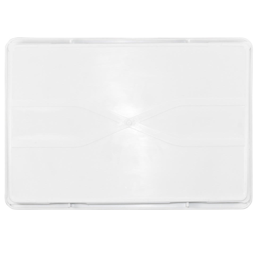 Pizzaly White Plastic Pizza Dough Proofing Box - 26" x 18" x 3" - 1 count box