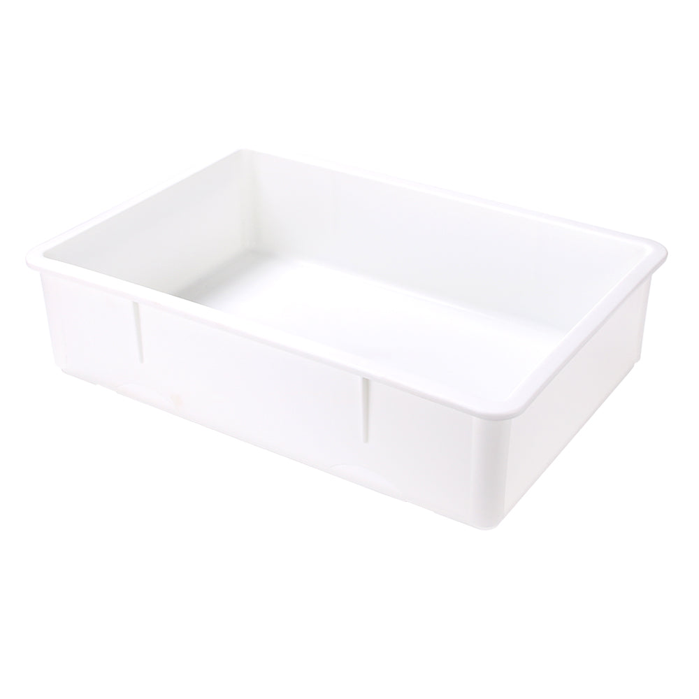 Pizzaly White Plastic Pizza Dough Proofing Box - 26" x 18" x 6" - 1 count box