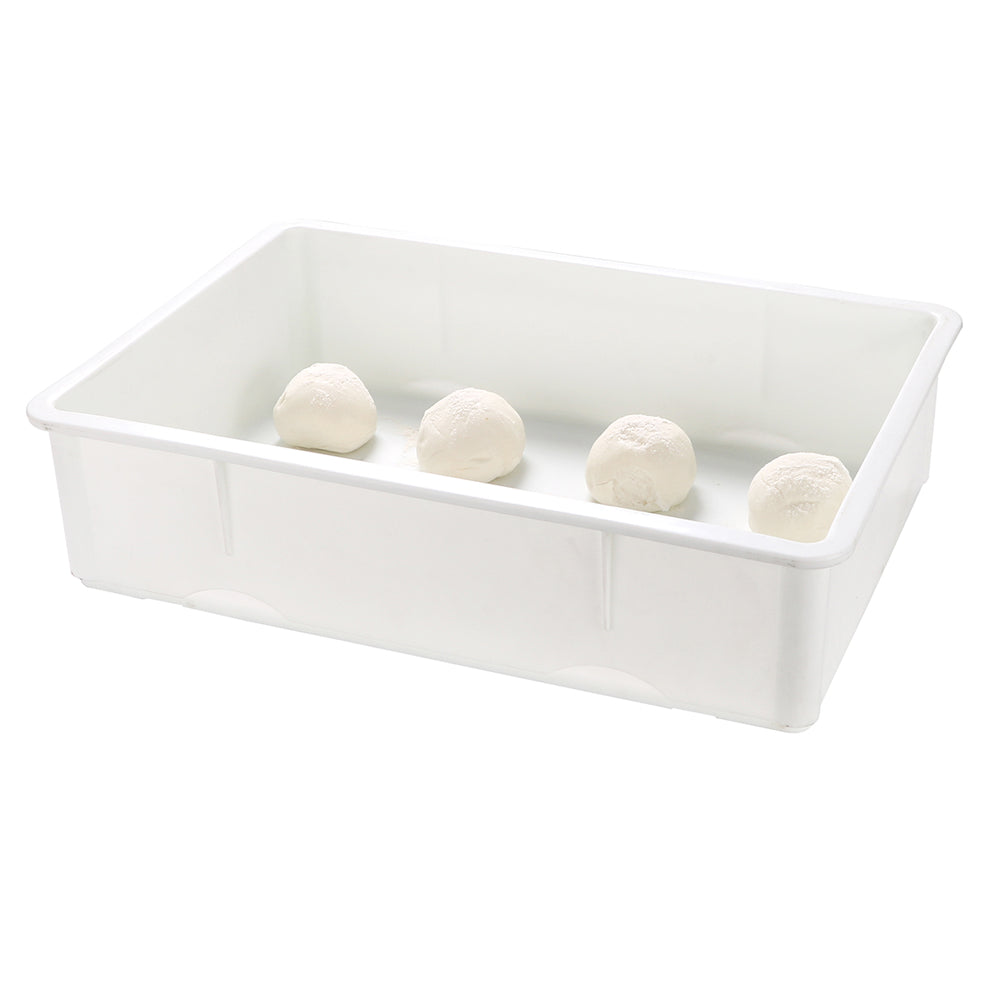 Pizzaly White Plastic Pizza Dough Proofing Box - 26" x 18" x 6" - 1 count box