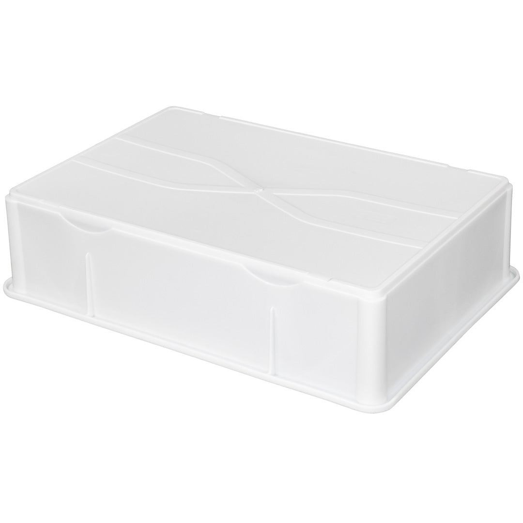 Pizzaly White Plastic Pizza Dough Proofing Box - 26" x 18" x 6" - 1 count box