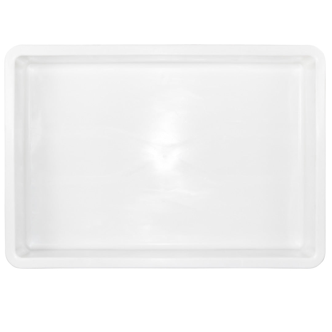Pizzaly White Plastic Pizza Dough Proofing Box - 26" x 18" x 6" - 1 count box