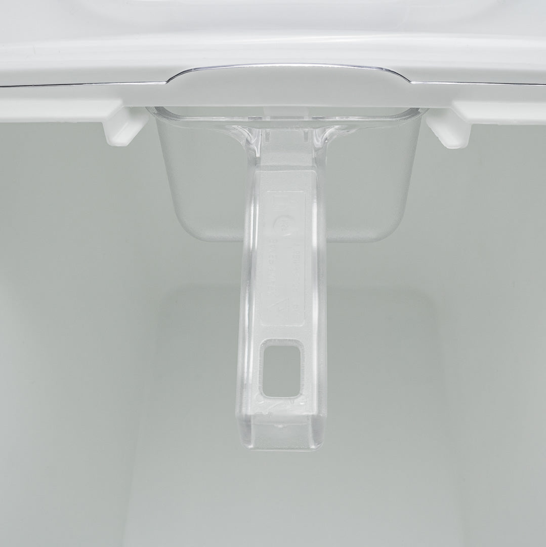 Met Lux 27 gal Rectangle White Mobile Ingredient Bin - with Lid - 29 1/2" x 15 1/2" x 28" - 1 count box