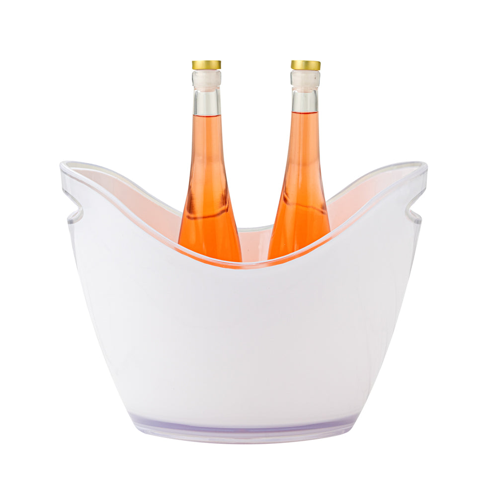 Bar Lux 7.4 qt Frosted Champagne / Wine Bucket - 13 3/4" x 9 3/4" x 10 1/2" - 1 count box