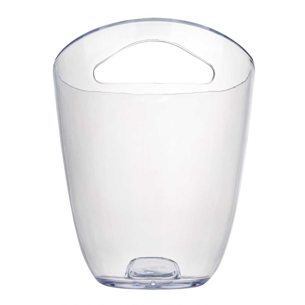 Bar Lux 3.2 qt Clear Plastic Champagne / Wine Bucket - 9 1/4" x 7 1/2" x 7 3/4" - 1 count box