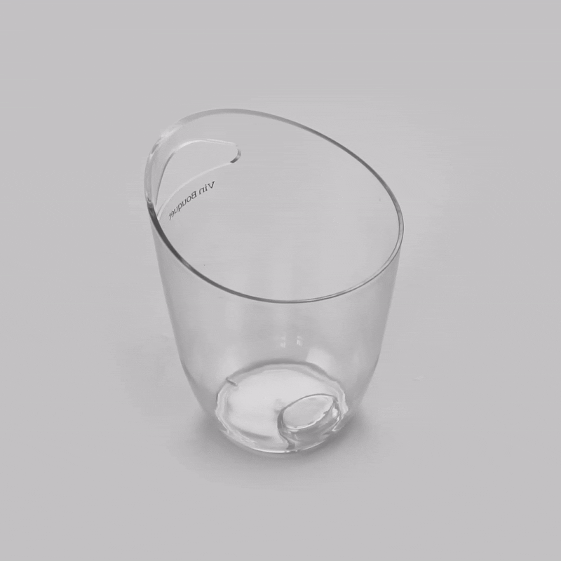 Bar Lux 3.2 qt Clear Plastic Champagne / Wine Bucket - 9 1/4" x 7 1/2" x 7 3/4" - 1 count box