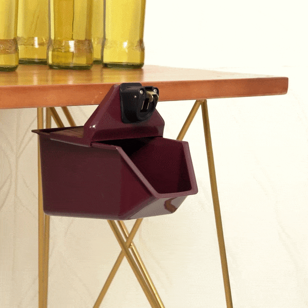 Bar Lux Rectangle Red Bottle Cap Catcher - with Bottle Opener - 9" x 5 1/2" x 4 3/4" - 10 count box