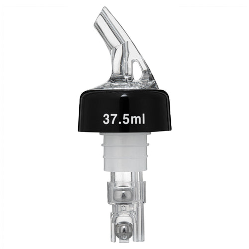 Bar Lux 1 oz Clear Plastic Measured Liquor Pourer - with Collar - 1 1/2" x 1 1/2" x 3 3/4" - 10 count box