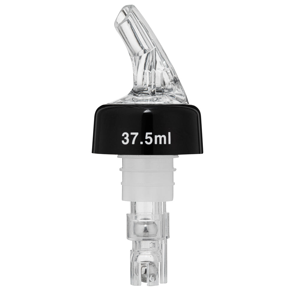 Bar Lux 1.3 oz Clear Plastic Measured Liquor Pourer - with Collar - 1 1/2" x 1 1/2" x 3 3/4" - 50 count box
