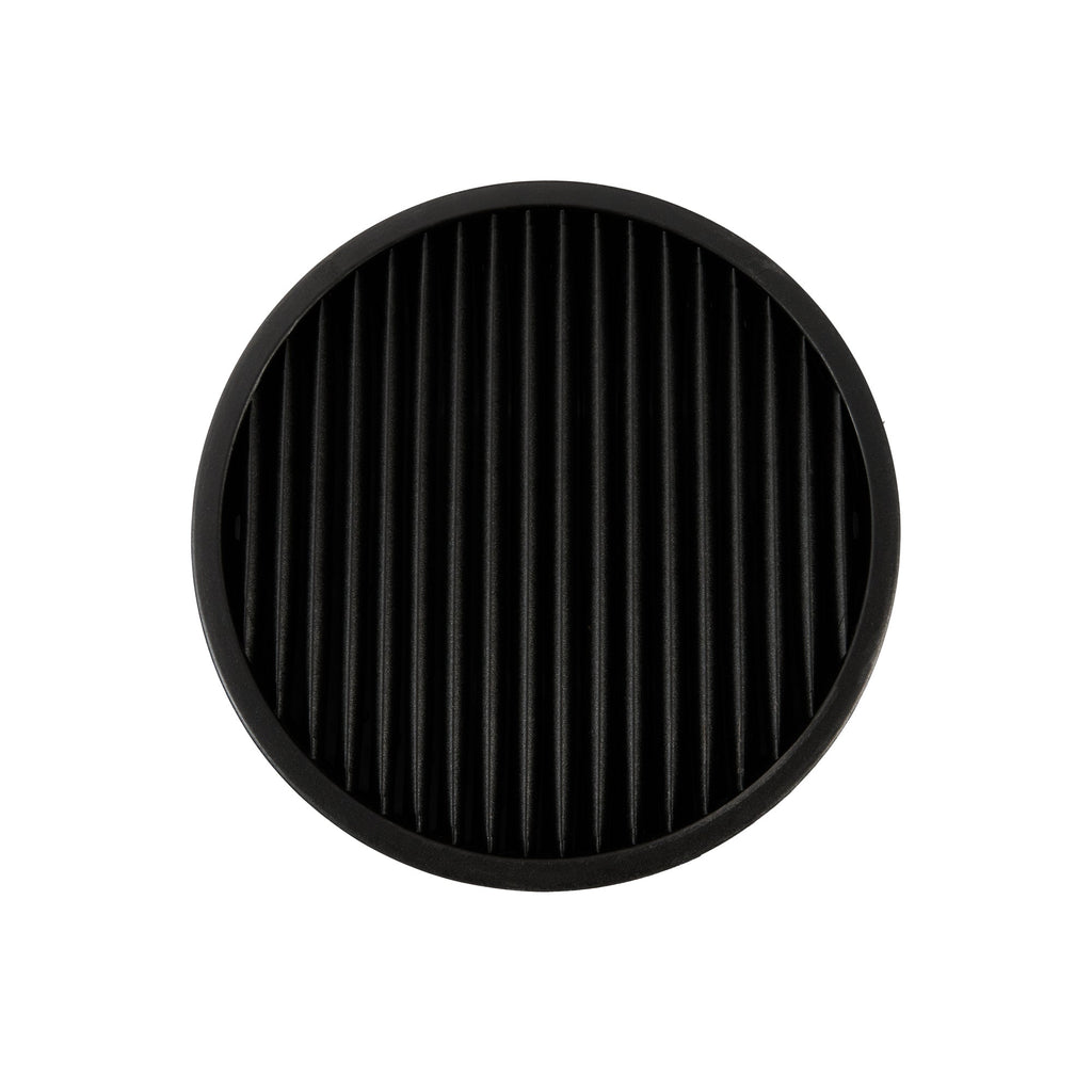 Sensei Round Black Knife Block - Soft Touch - 4 1/4" x 4 1/4" x 9" - 1 count box