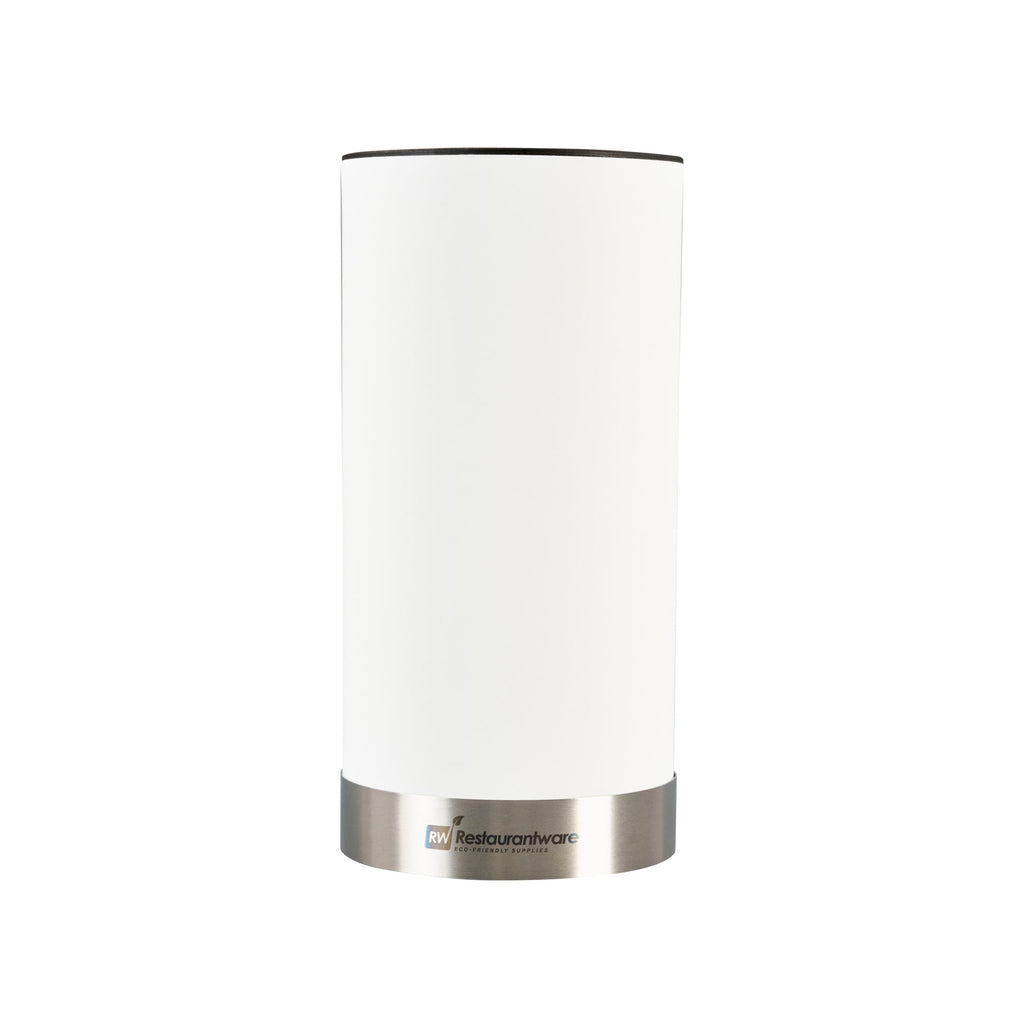 Sensei Round White Knife Block - Soft Touch - 4 1/4" x 4 1/4" x 9" - 1 count box