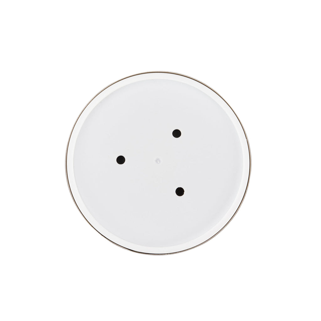 Sensei Round White Knife Block - Soft Touch - 4 1/4" x 4 1/4" x 9" - 1 count box