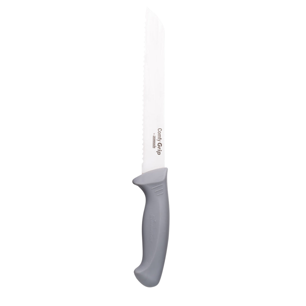 Comfy Grip Gray Stainless Steel 8" Bread Knife - 1 count box