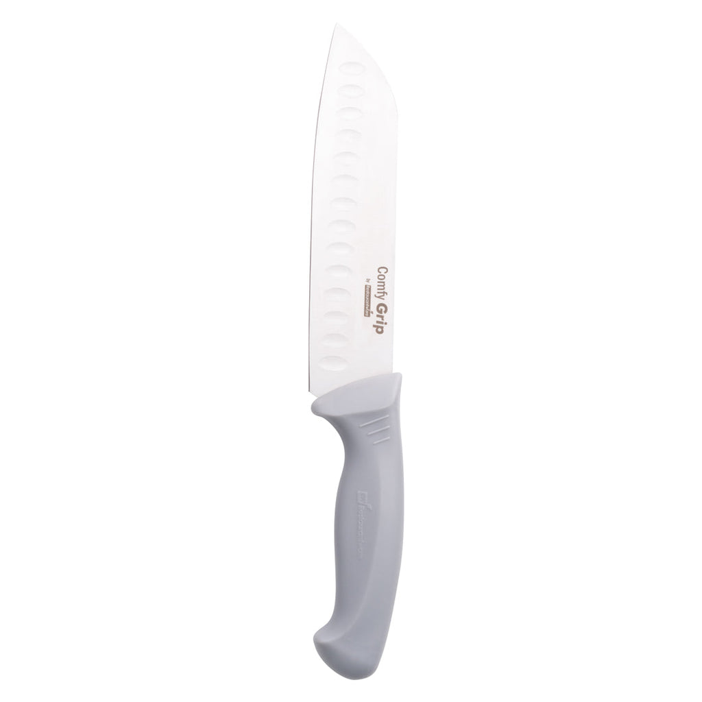 Comfy Grip Gray Stainless Steel 7" Santoku Knife - 1 count box