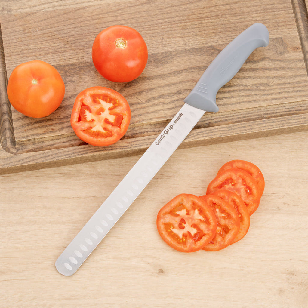 Comfy Grip Gray Stainless Steel 12" Slicing Knife - 1 count box