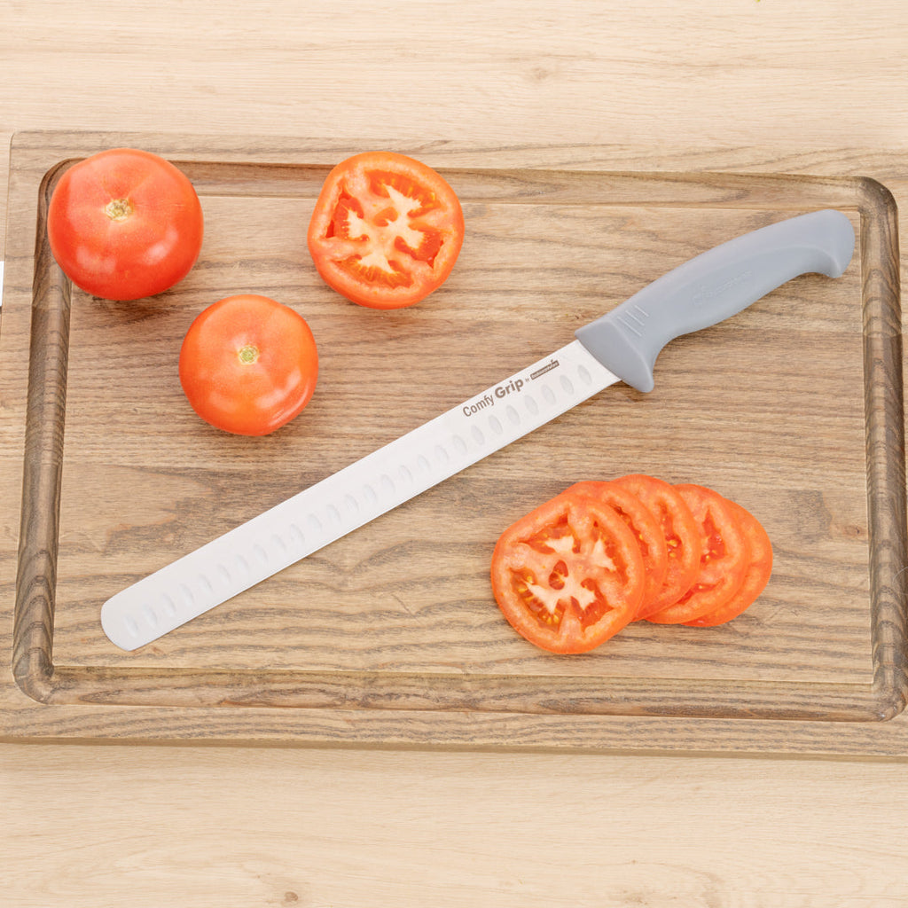 Comfy Grip Gray Stainless Steel 12" Slicing Knife - 1 count box