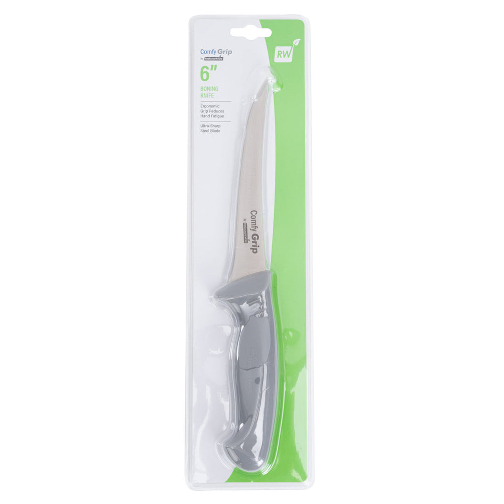 Comfy Grip Gray Stainless Steel 6" Boning Knife - 1 count box