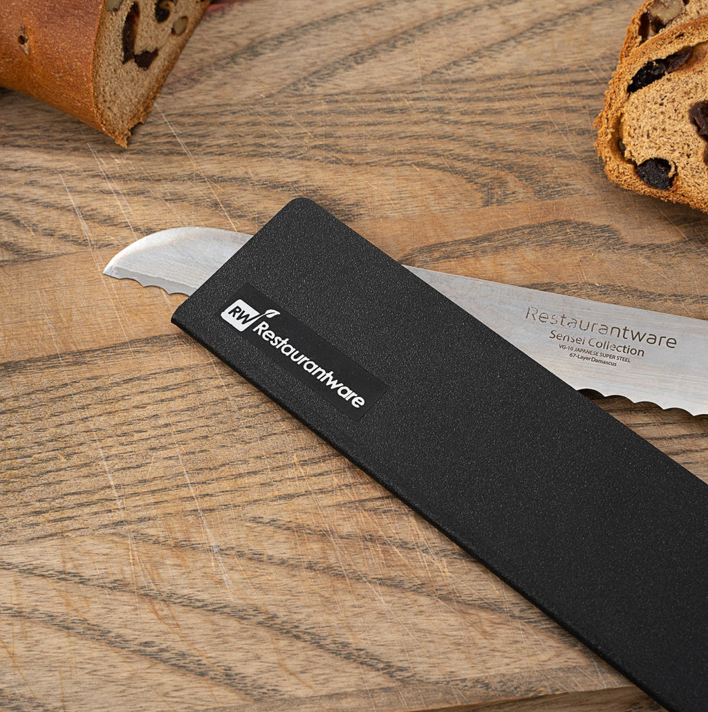 Sensei Black Plastic Knife Blade Cover / Guard - 12" x 2" - 1 count box
