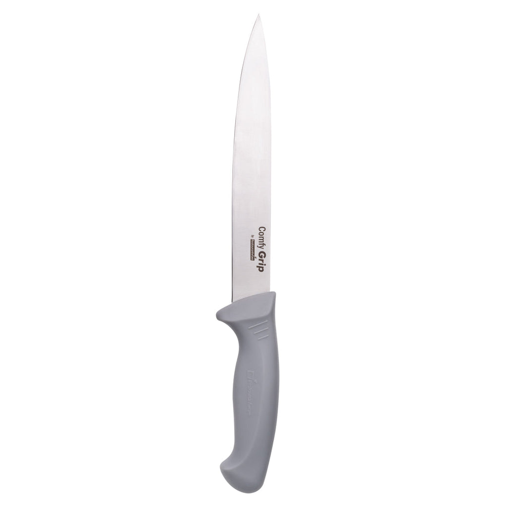 Comfy Grip Gray Stainless Steel 8" Carving Knife - 1 count box