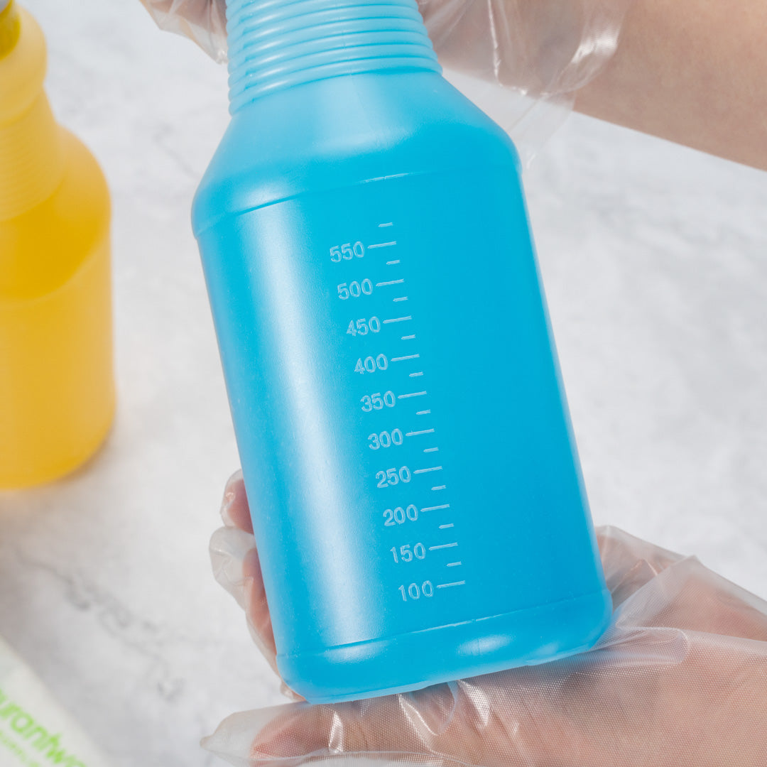 RW Clean Assorted 25 oz Plastic Spray Bottle Set - Includes 4 Bottles, Adjustable Nozzle - 4 count box