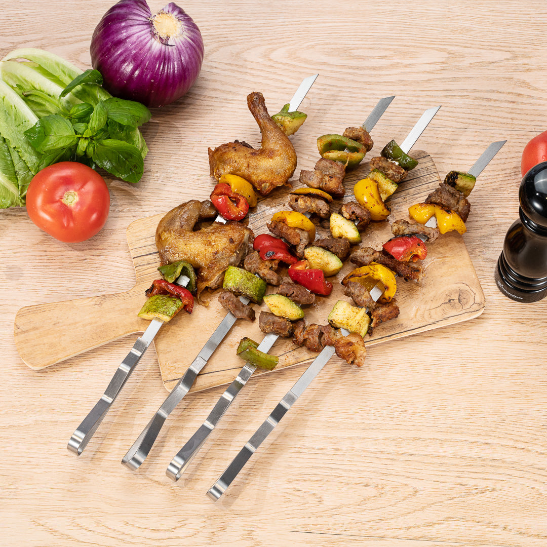 Met Lux Stainless Steel Barbecue / Shish Kabob Skewer Set - 8-Piece - 17" - 1 count box