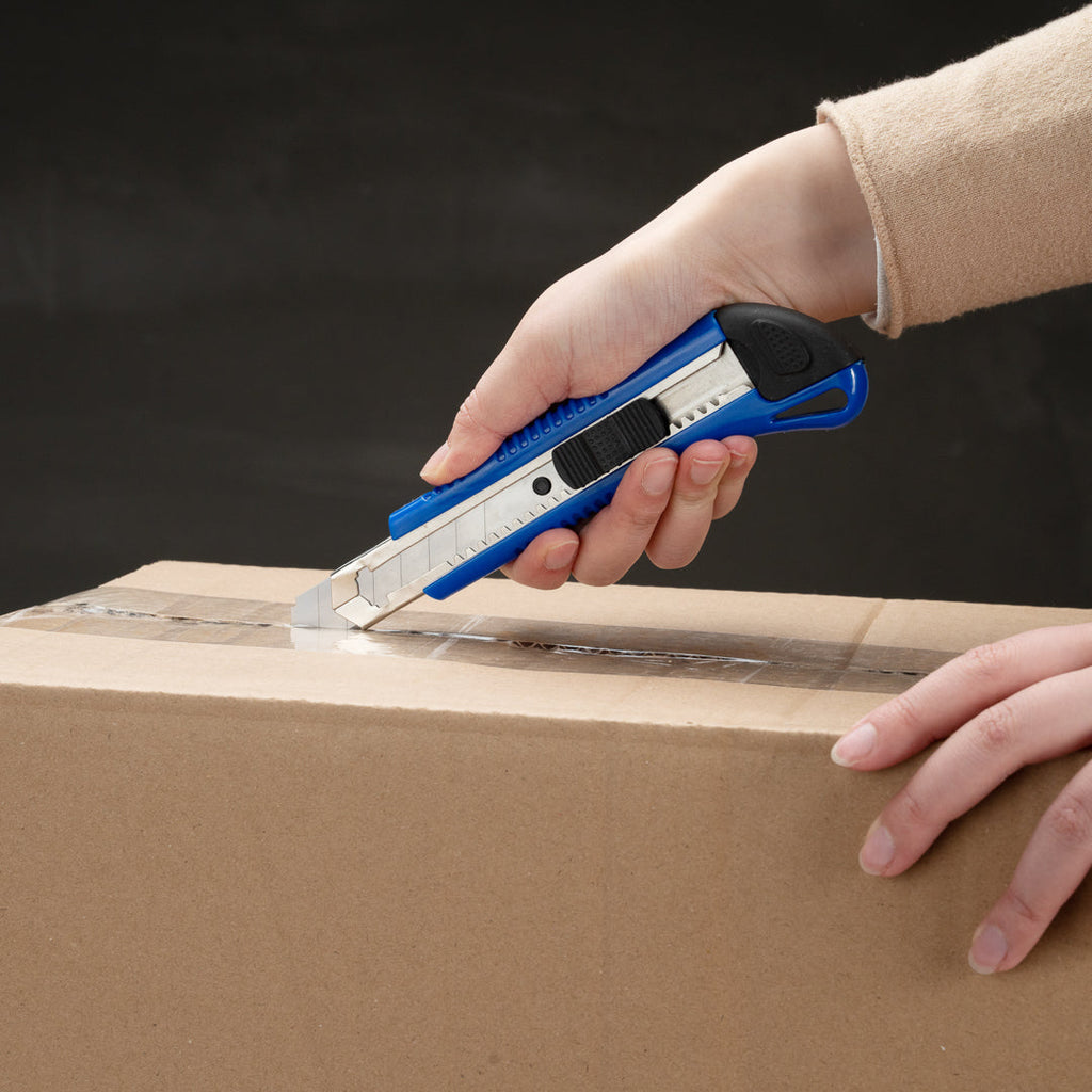Handy Tek Blue Snap Off Blade Knife - 6 1/2"" - 4 count box