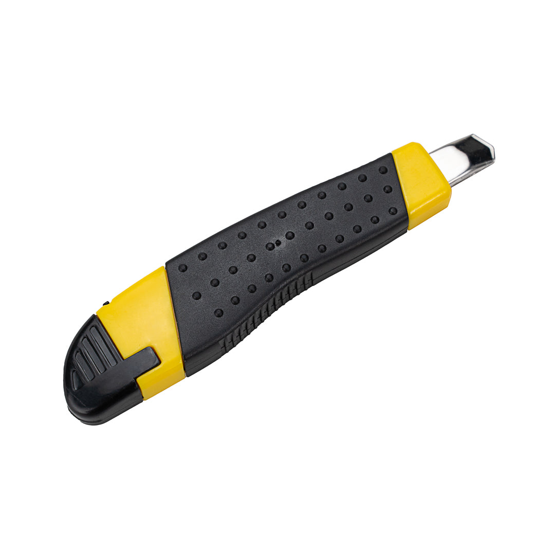 Handy Tek Yellow Snap Off Blade Knife - Anti-Slip Handle - 5 1/4"" - 4 count box
