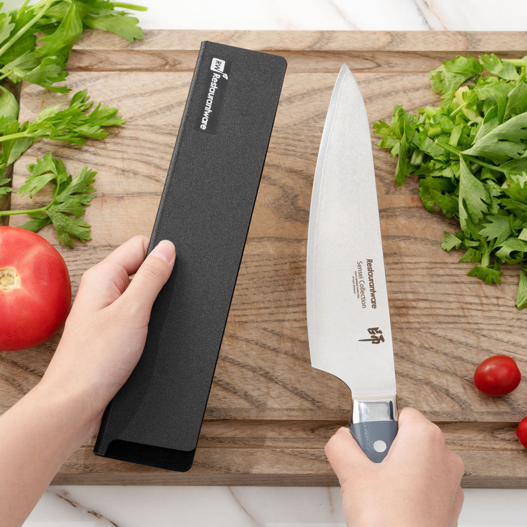 Sensei Black Plastic Knife Blade Cover / Guard Set - 8-Piece - 1 count box