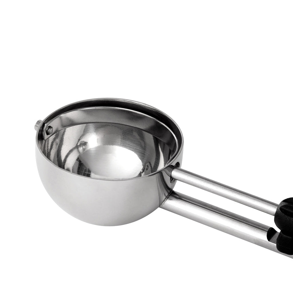 Comfy Grip 1.1 oz Stainless Steel #30 Portion Scoop - with Black Ambidextrous Handle - 1 count box
