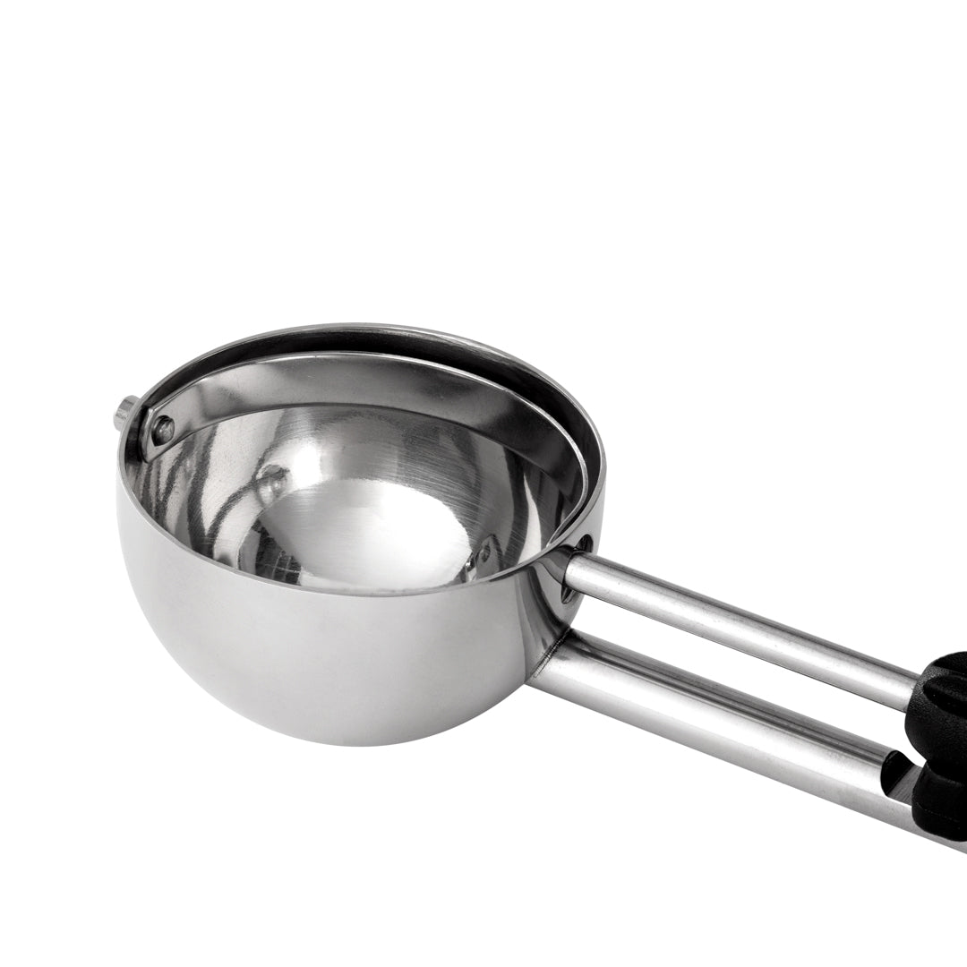 Comfy Grip 1.1 oz Stainless Steel #30 Portion Scoop - with Black Ambidextrous Handle - 1 count box