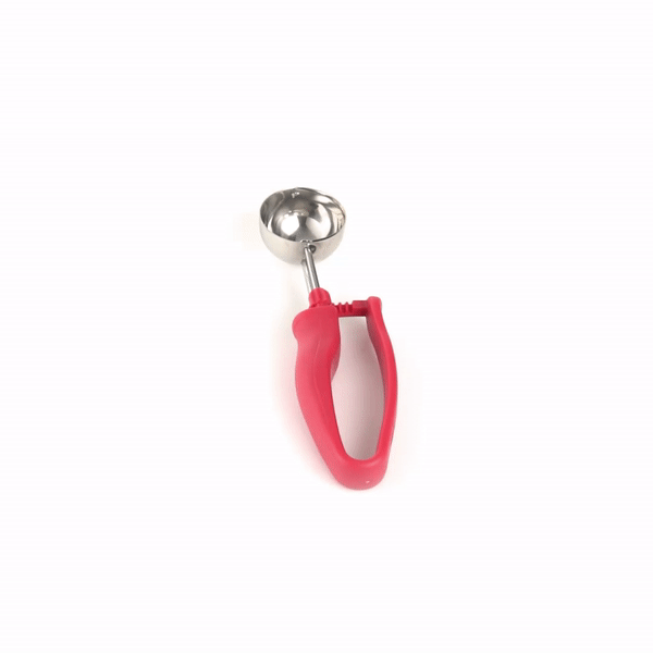 Comfy Grip 1.4 oz Stainless Steel #24 Portion Scoop - with Red Ambidextrous Handle - 1 count box