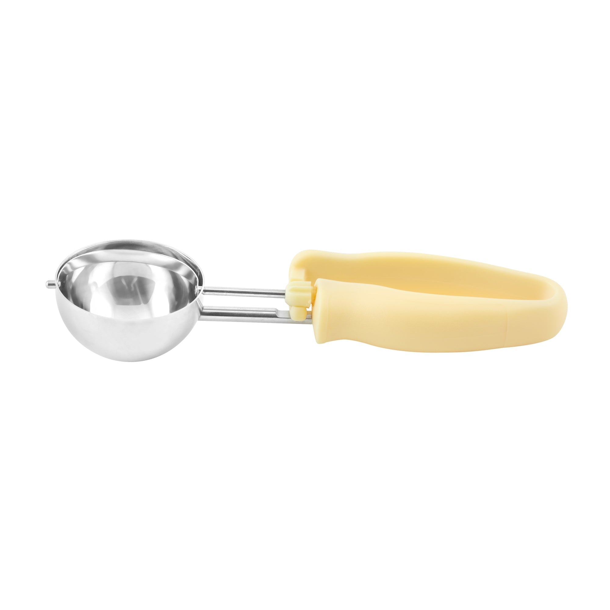 Comfy Grip 3 oz Stainless Steel #10 Portion Scoop - with Ivory Ambidextrous Handle - 1 count box