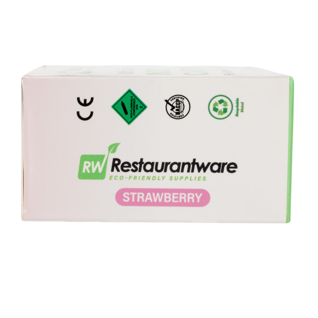 Whip Tek Strawberry 8g N2O Cartridge - for Whipped Cream Dispenser - 100 count box