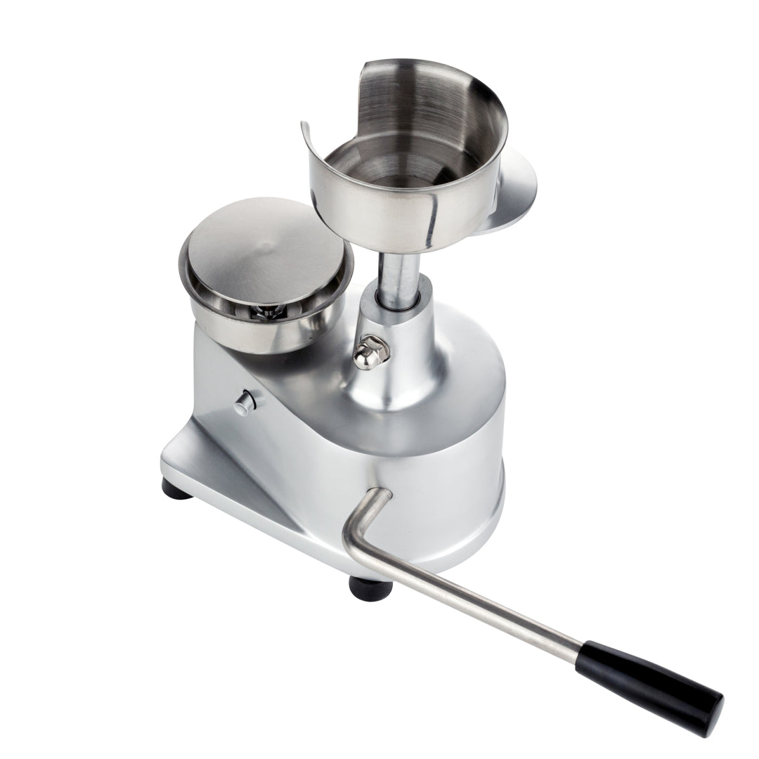 Hi Tek Stainless Steel 4" Hamburger Patty Molding Press - 1/4 lb, with Handle - 1 count box