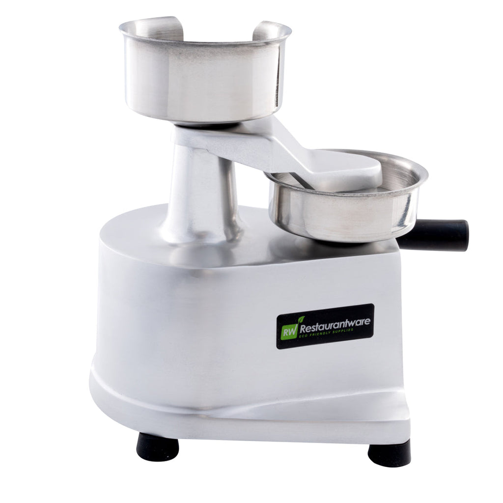 Hi Tek Stainless Steel 4" Hamburger Patty Molding Press - 1/4 lb, with Handle - 1 count box