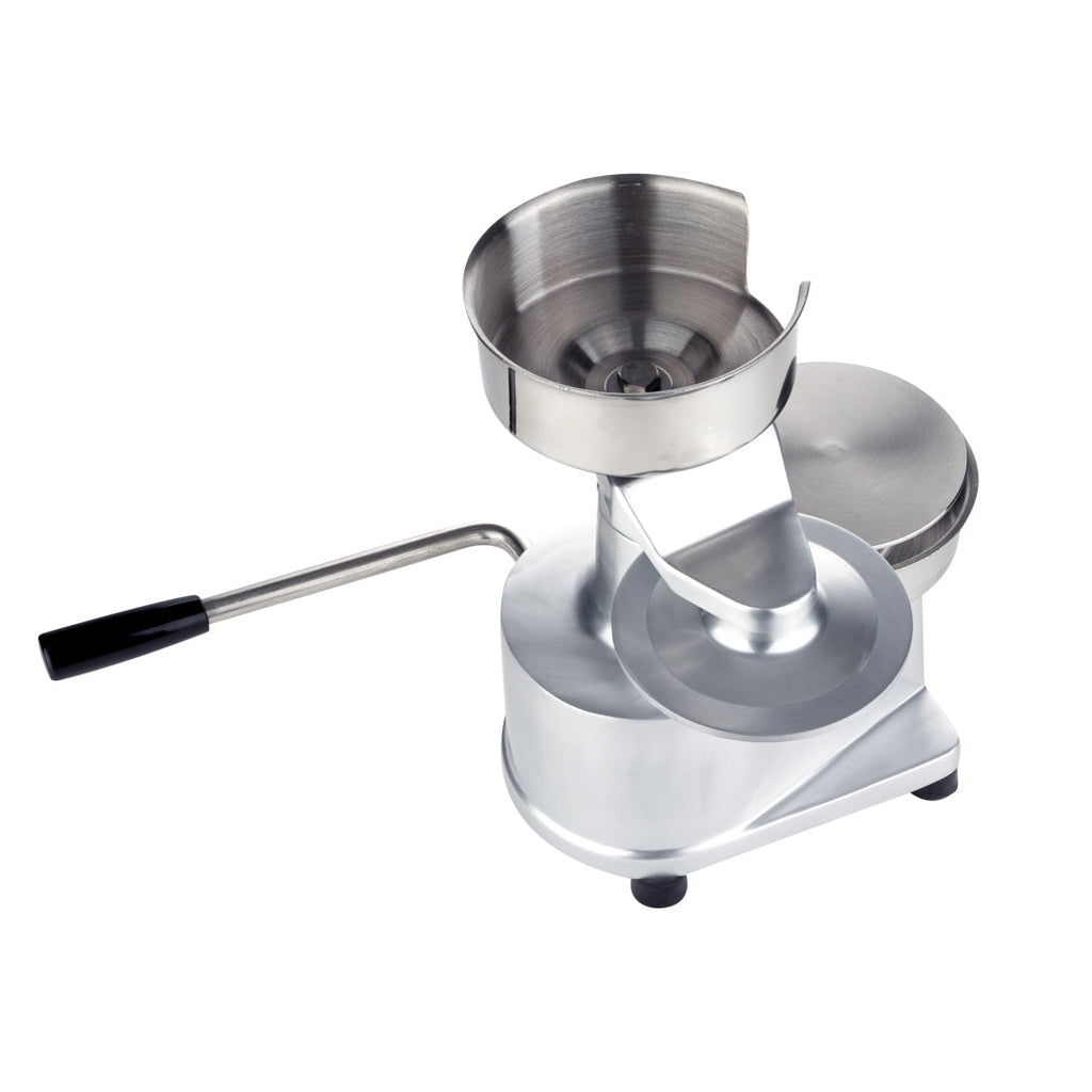 Hi Tek Stainless Steel 5" Hamburger Patty Molding Press - 1/2 lb, with Handle - 1 count box