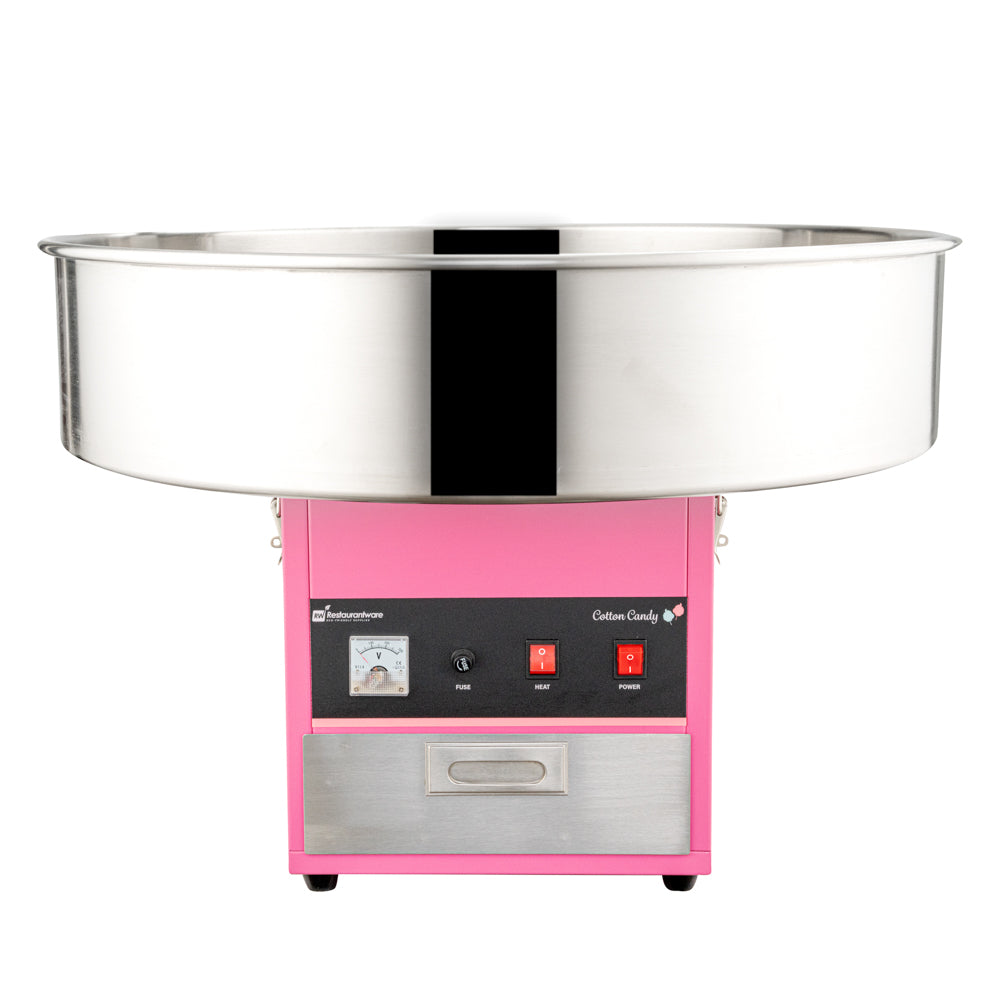 Hi Tek Pink Stainless Steel Cotton Candy / Candy Floss Machine - 1080w, 110V - 28" - 1 count box
