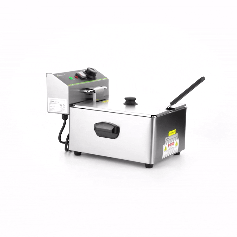 Hi Tek Stainless Steel Electric Deep Fryer - 10lb, 120V, 1750W - 1 count box