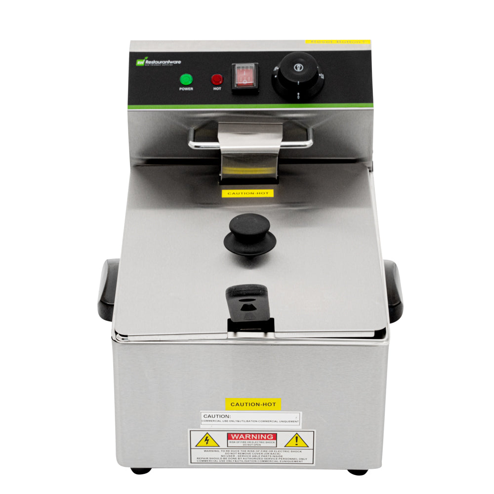 Hi Tek Stainless Steel Electric Deep Fryer - 10lb, 120V, 1750W - 1 count box