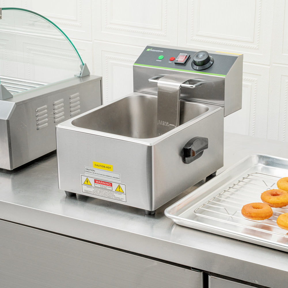Hi Tek Stainless Steel Electric Deep Fryer - 10lb, 120V, 1750W - 1 count box