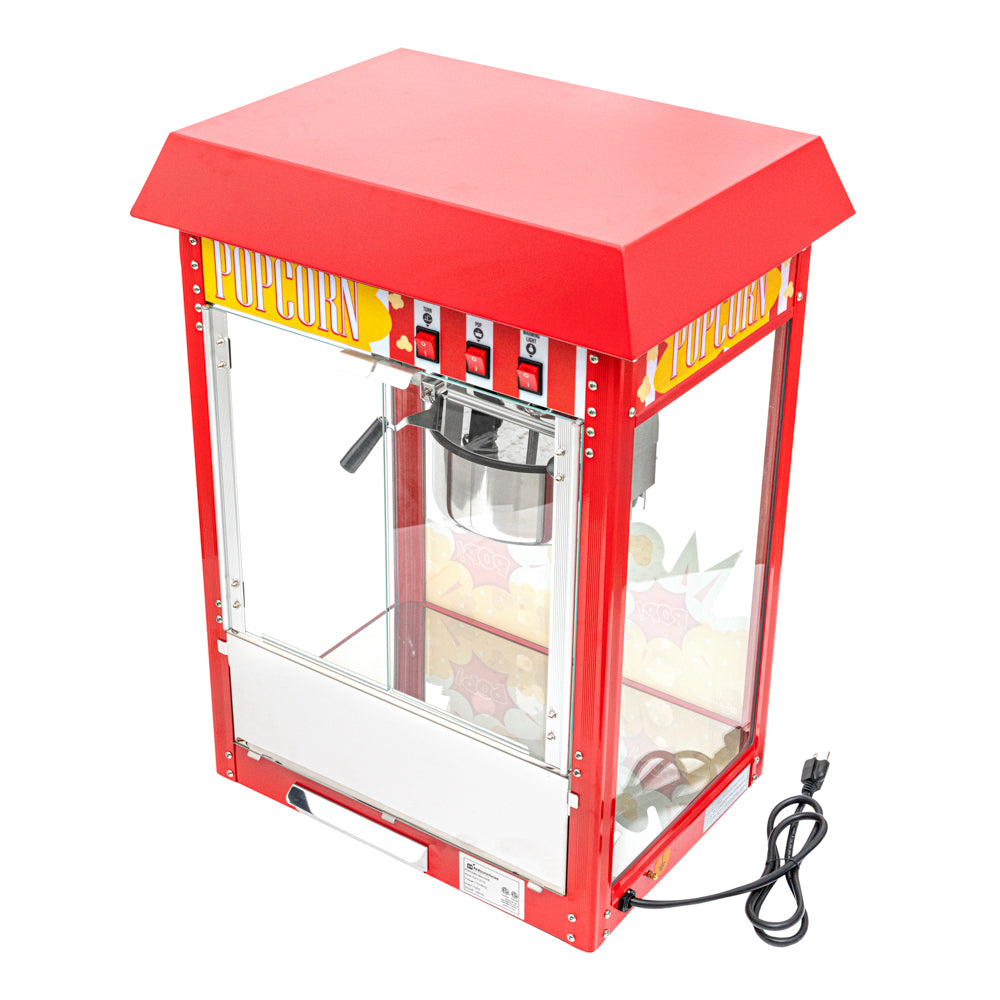 Hi Tek 8 oz Red Stainless Steel Popcorn Machine - 1 count box