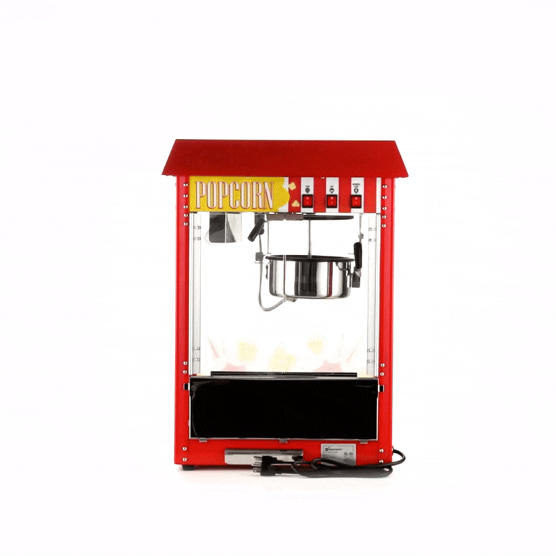 Hi Tek 8 oz Red Stainless Steel Popcorn Machine - 1 count box