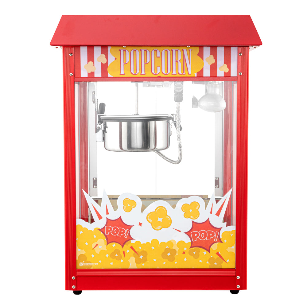Hi Tek 8 oz Red Stainless Steel Popcorn Machine - 1 count box
